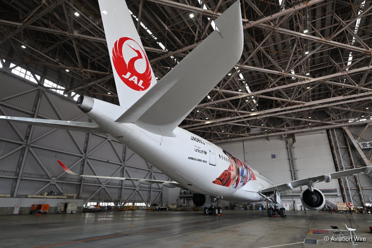 大谷翔平選手をデザインしたJALのA350-900 JA08XJ「DREAM SHO JET