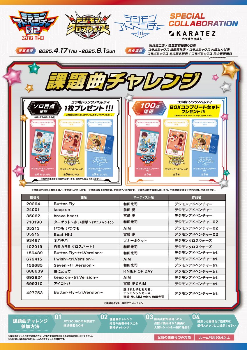🔥続報🔥 【デジモンシリーズ×#カラオケの鉄人】コラボが4月17日（木
