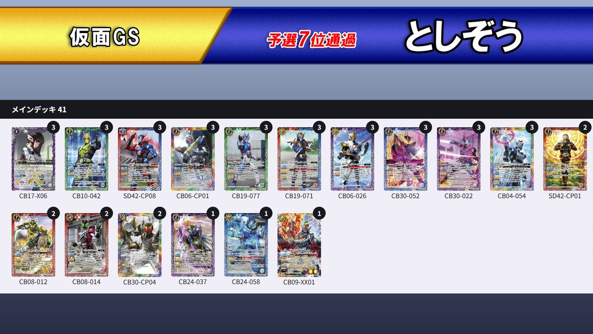 仮面ライダーカップ2025 in 愛知』 各ブロックの準優勝デッキを公開