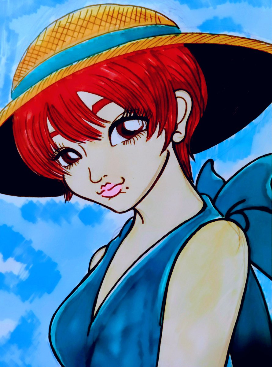 今年は海に行きたいな〜(希望)🤔💭 ＃イラスト #似顔絵