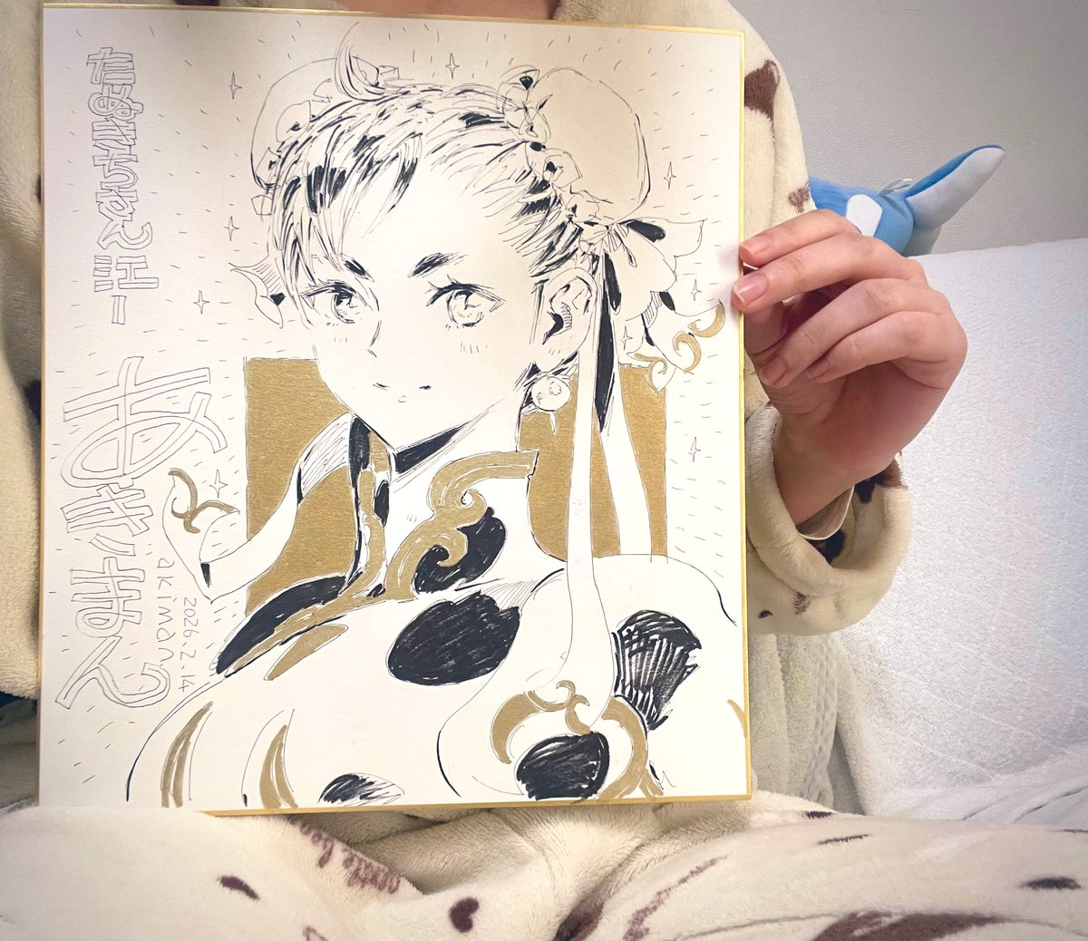 あきまん先生春麗、たぬきちさんイメージなのか、目がキラキラしてて