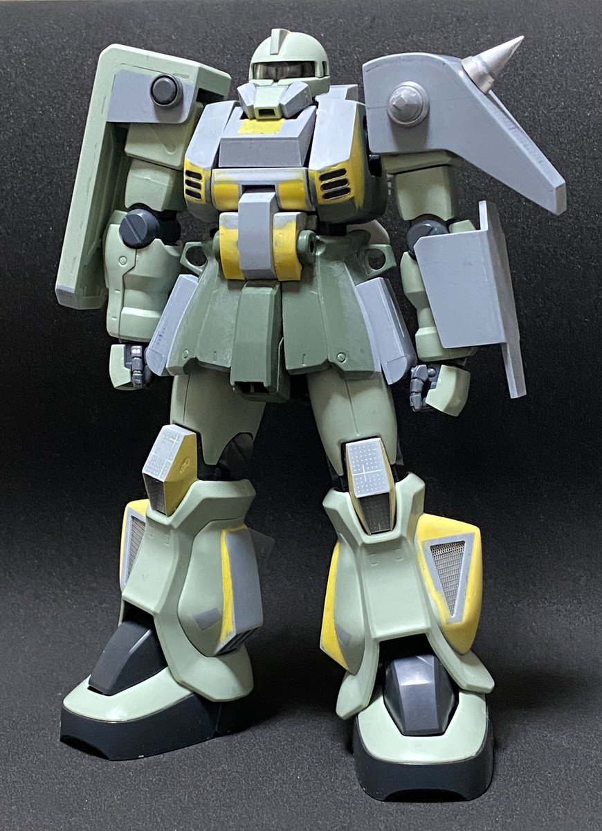 MGザクF2改造ディザートザク進捗 左腕の格闘用アーマーを試作しました