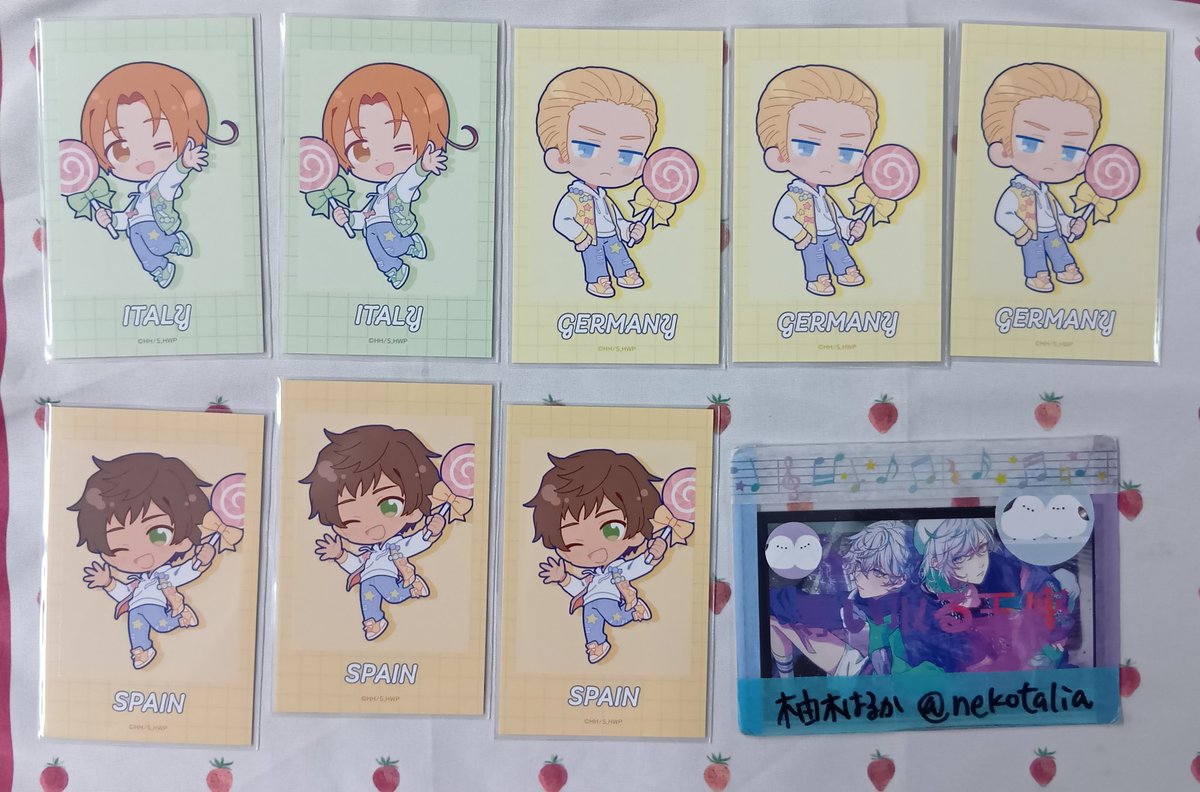 交換】ヘタリアWS ミックスガーデン ミクガ フォト風カード 譲→伊 独