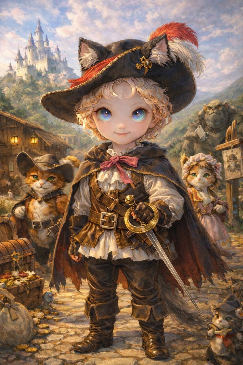 AIイラスト #猫の日 「長靴をはいた猫」