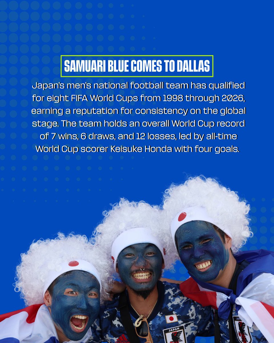 Thank you @FWC26Dallas, see you on June 14! 🔥 W杯ダラス公式事務局