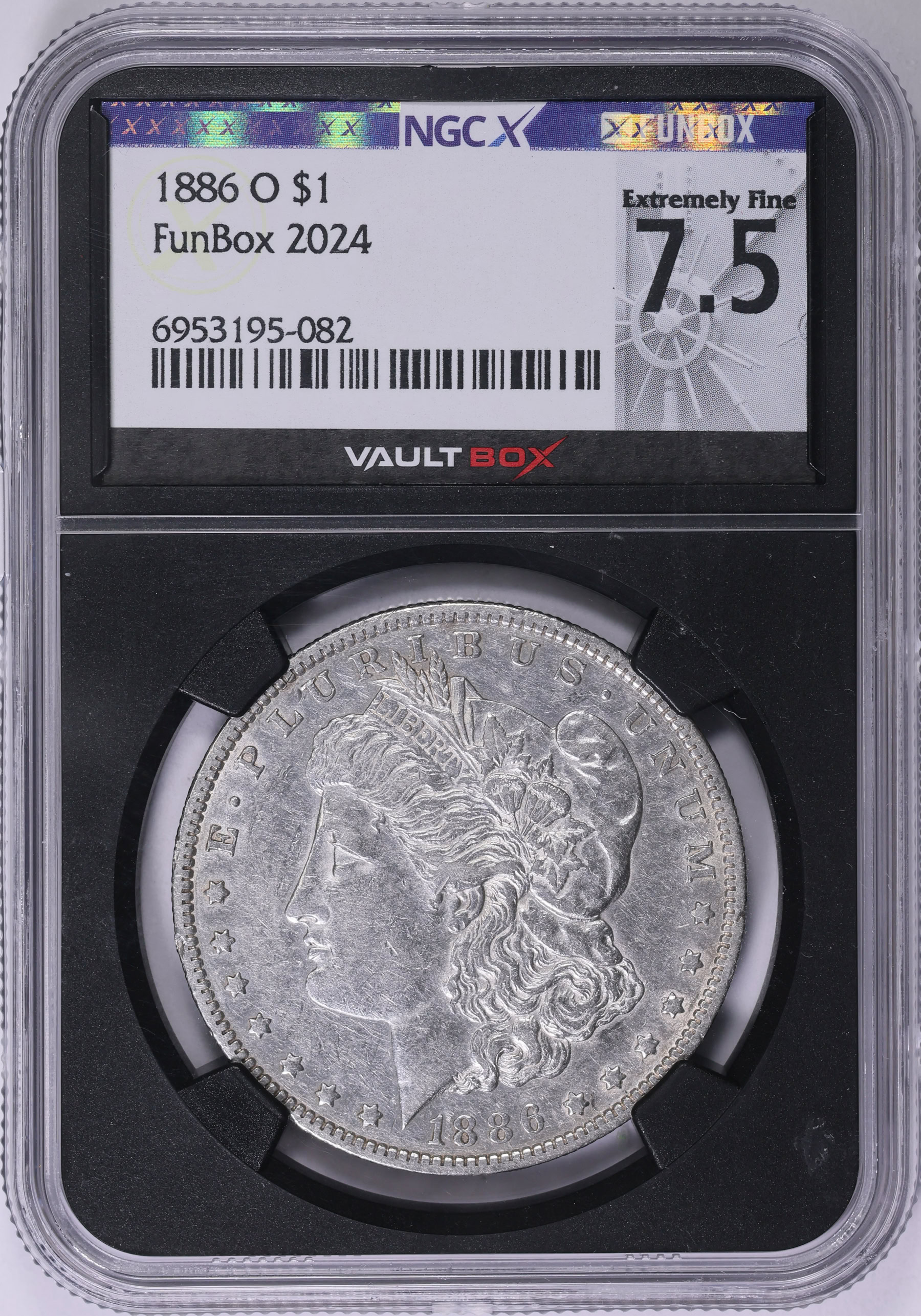 1886-O Morgan Silver Dollar NGCX Extremely Fine 7.5 (NGC XF-45