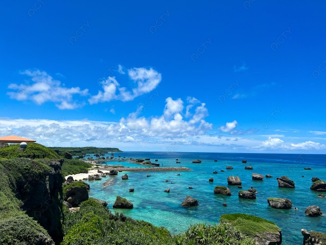 沖縄県 宮古島 東平安名崎の風景 : ID-1007 | ご当地写真・イラスト