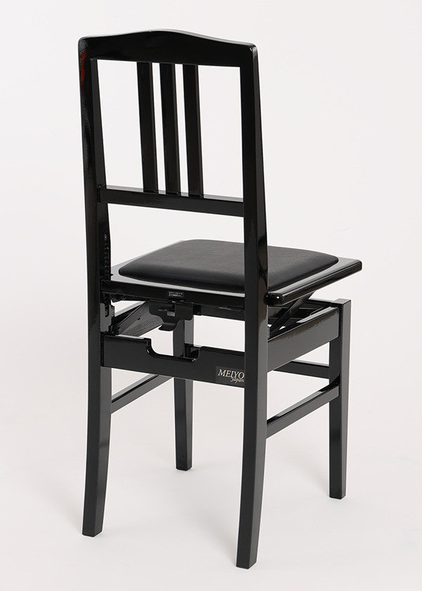 背付きピアノ椅子 DOLCE (艶あり/座面:ブラック) | ピアノ椅子 | 大阪