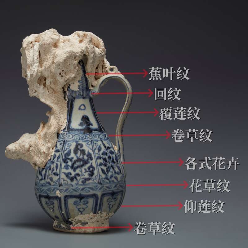 元青花瓷壶，在海底盘了“新发型”