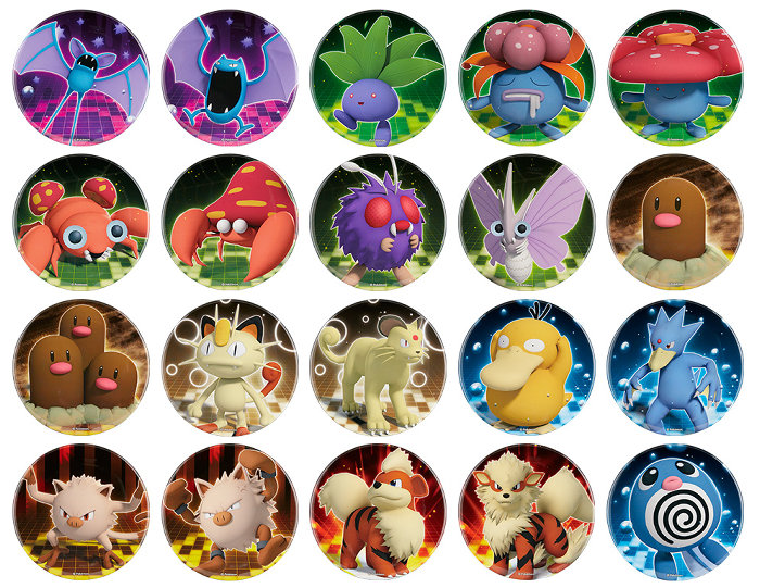 ポケモン赤緑、151匹のポケモンが缶バッジで登場。直径75mmの大きめ