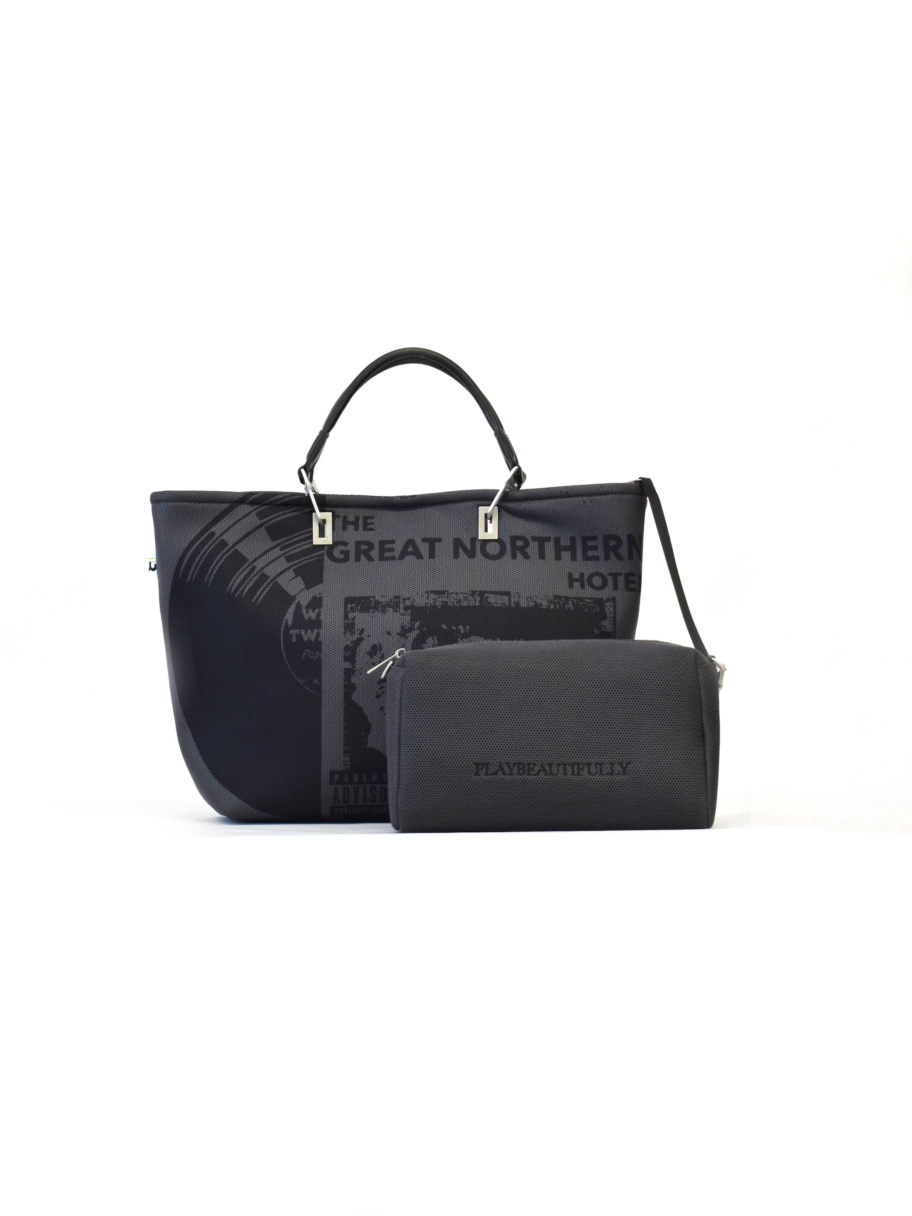 cover】3way ハンドバッグ L Charcoal – play-b