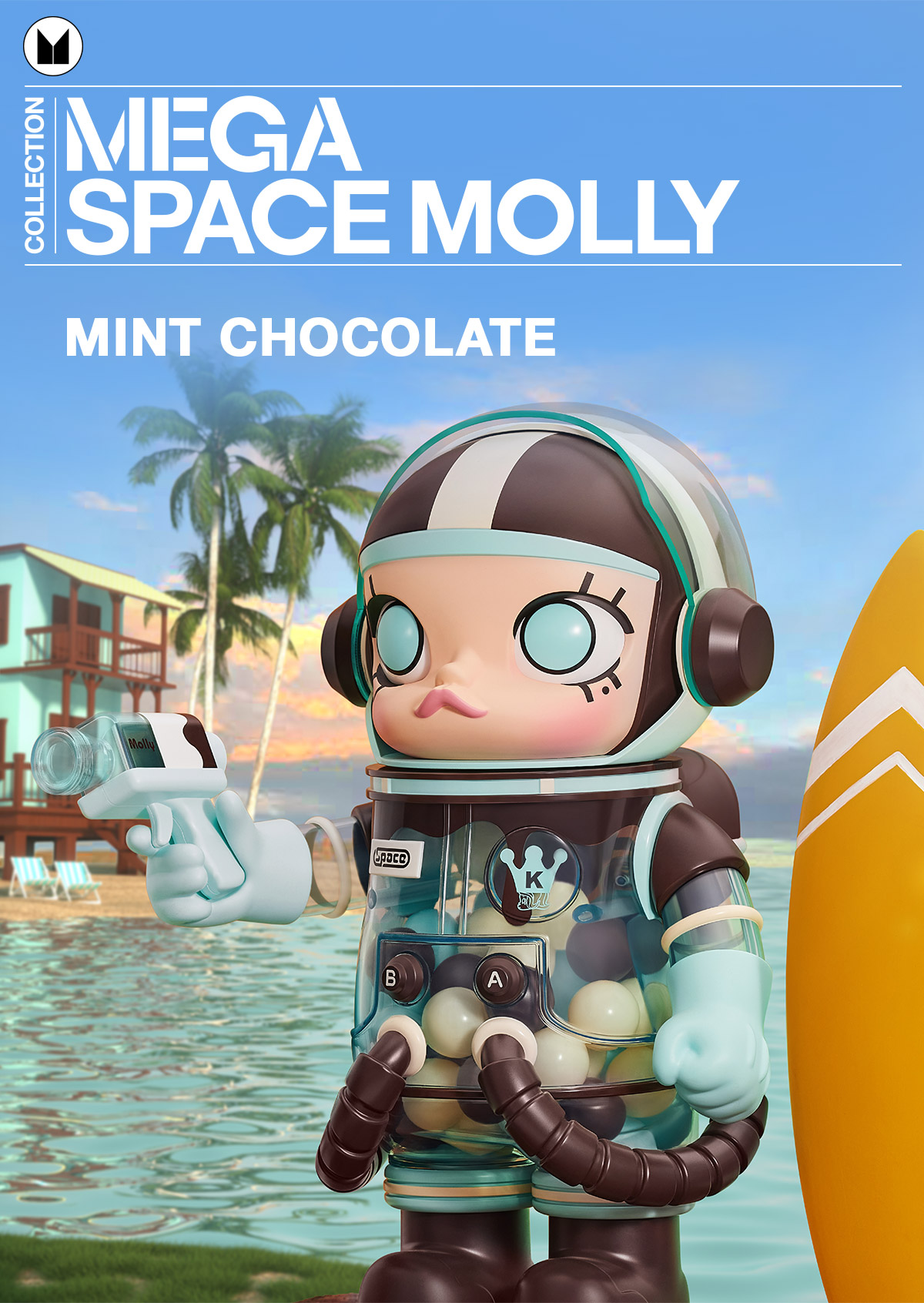MEGA SPACE MOLLY 400% Mint Chocolate - Mega 400% - POP MART
