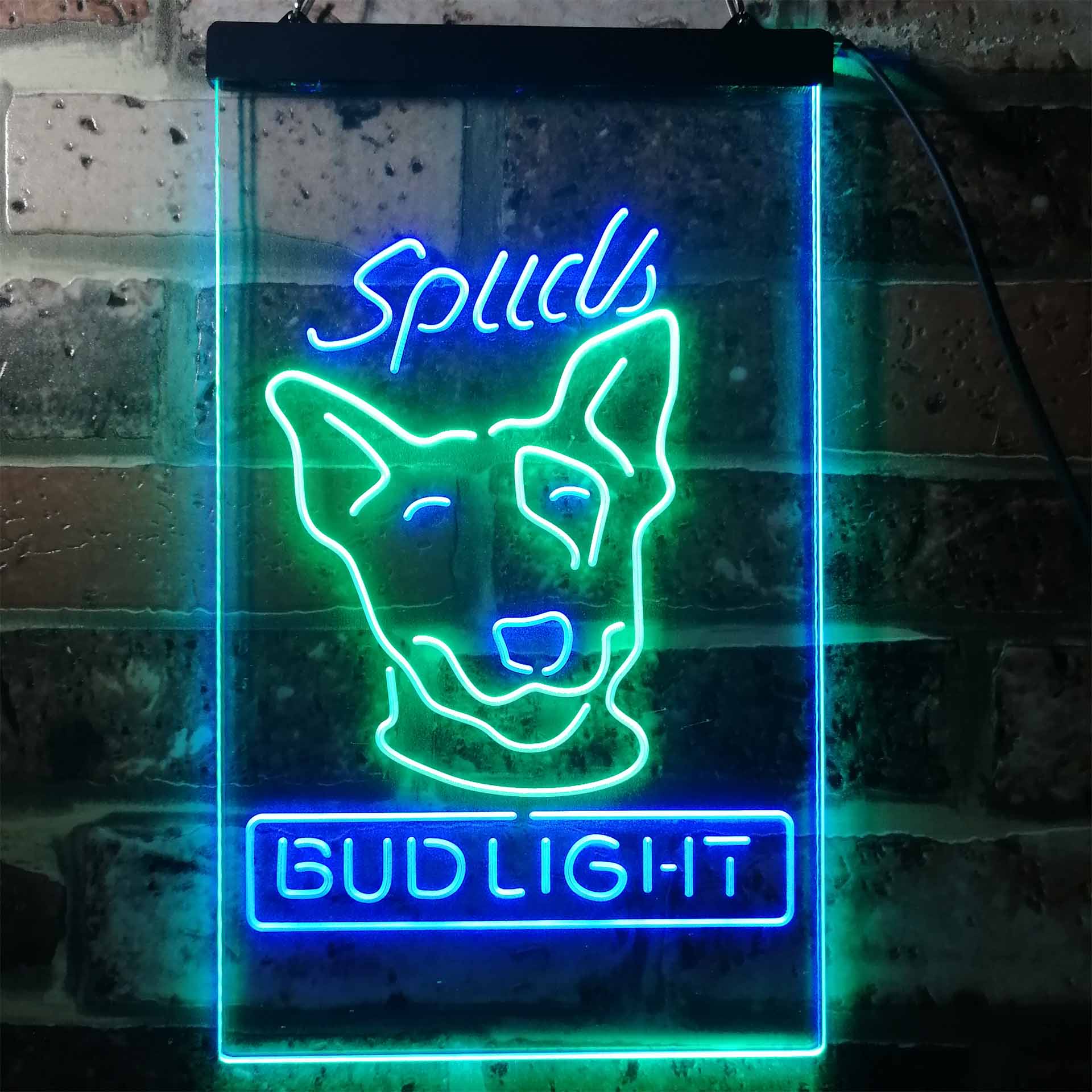 Spuds Mackenzie Bud Light Home Bar Neon Light LED Sign | Home Bar Gift