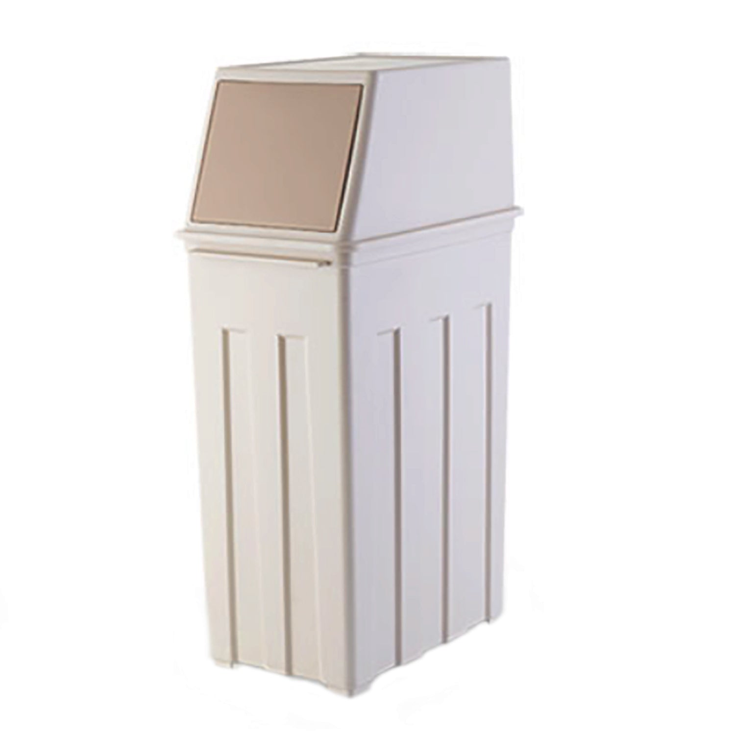 8 Gallon Trash Can with Hinged Flap Cover | Indoor Outdoor Swing