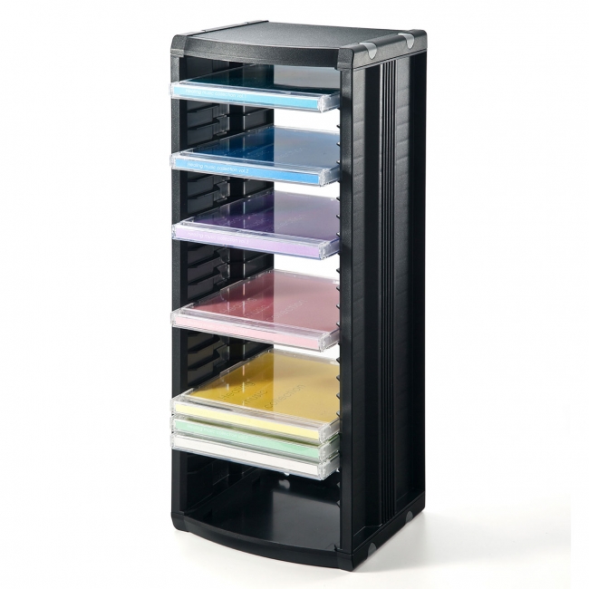 TAPEX 2個セット TAPEX CD ラック ブラック キャビネット 上部付き CD