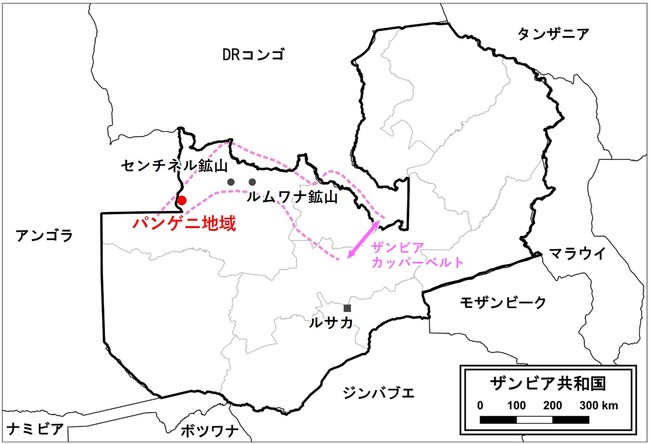 近年注目されるザンビアカッパーベルト西方延長において、新たな
