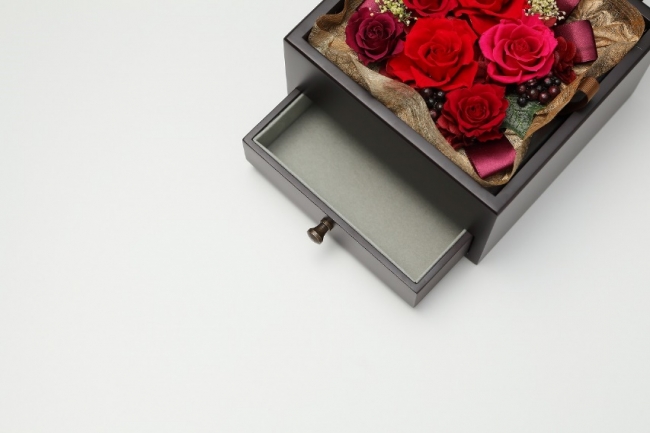 新たな慶祝用電報台紙プリザーブドフラワーDENPO「オルゴール