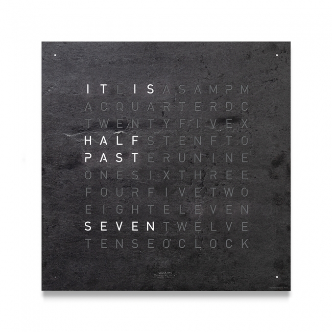 文字で時刻を表示するドイツ時計「QLOCKTWO」より銀座 蔦屋書店限定