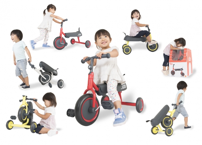 ダックスフンドみたいなデザインの三輪車【ディーバイク ダックス