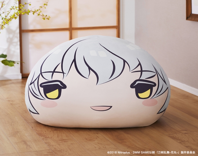 続「刀剣乱舞-花丸」びっぐもちぷちまるっこソファクッション –鶴丸国