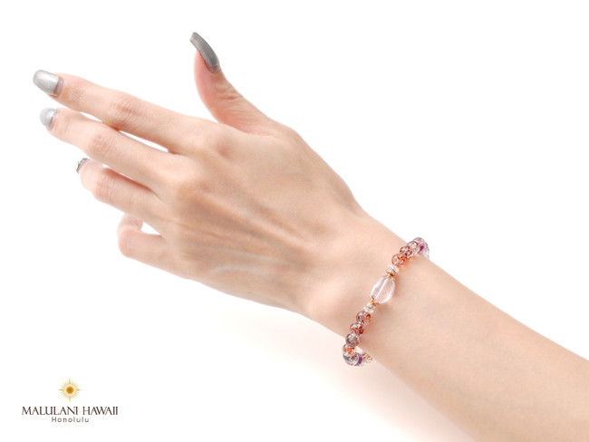 スーパーセブン＆クンツァイト」美しい石で、エレガントな癒しを