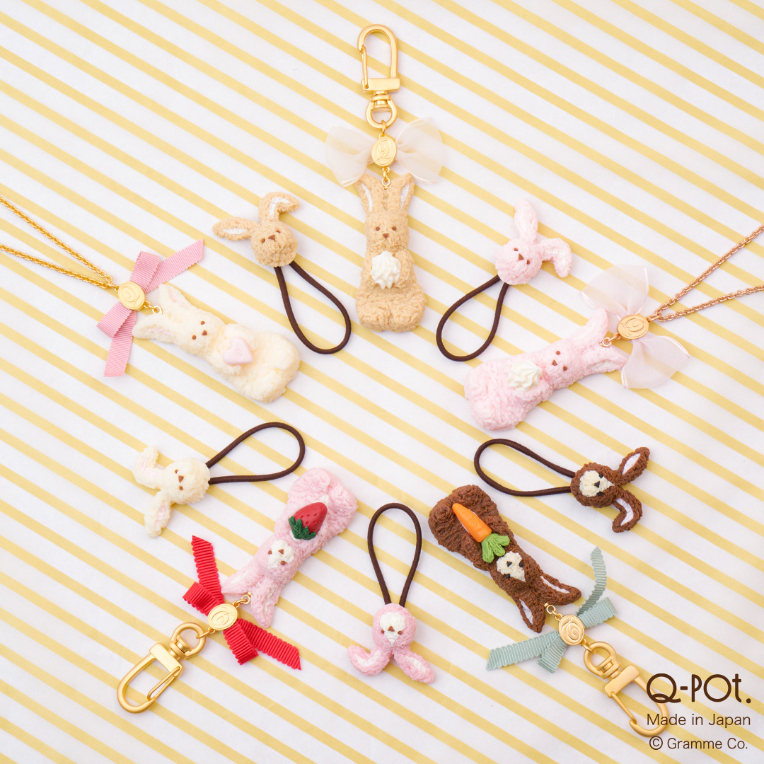 Q-pot.「Rabbit Cookie」ミルクティーなうさぎが一般発売&ヘアゴムも