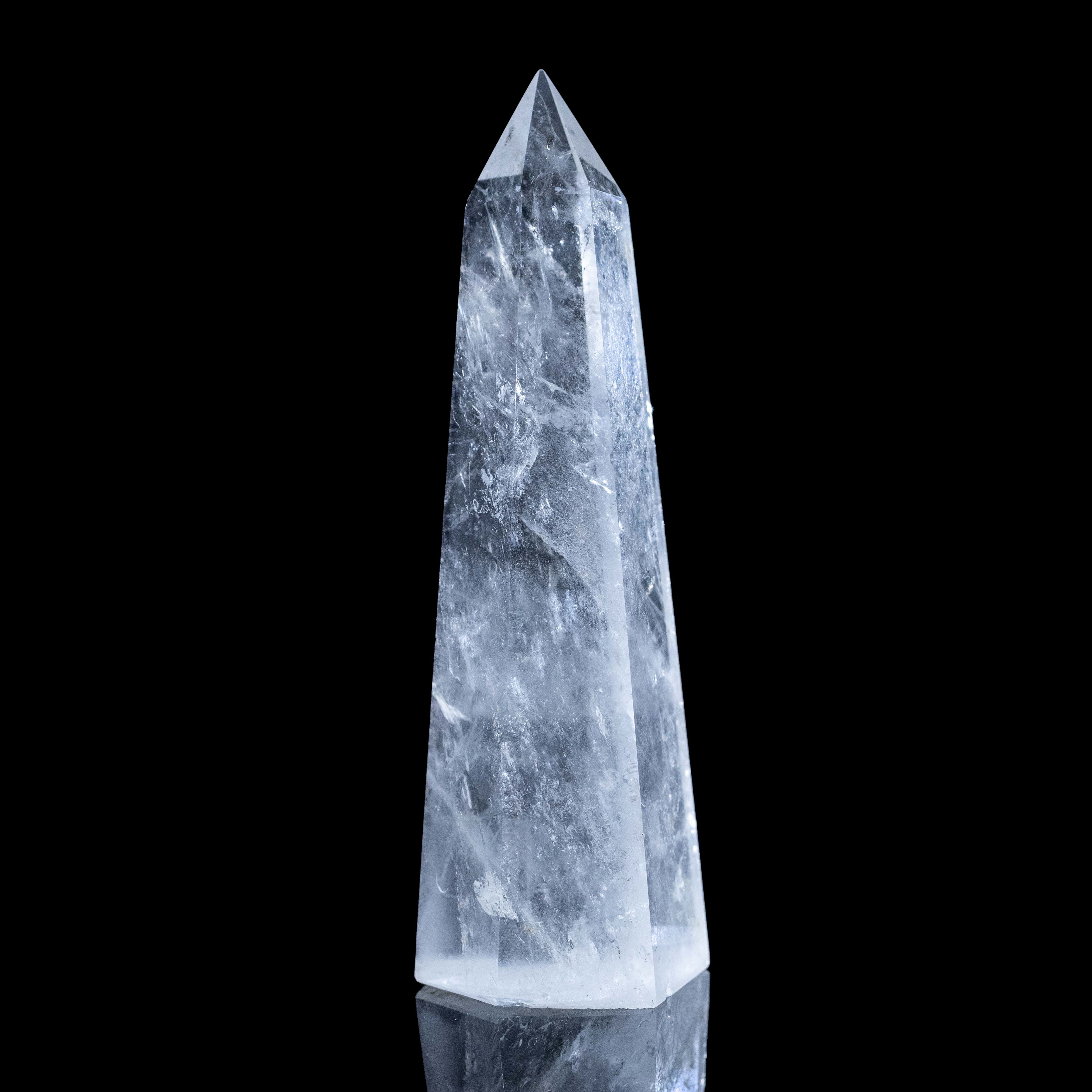 高透明度(クラック有)】ブラジル産 クリスタル ポイント カット 水晶