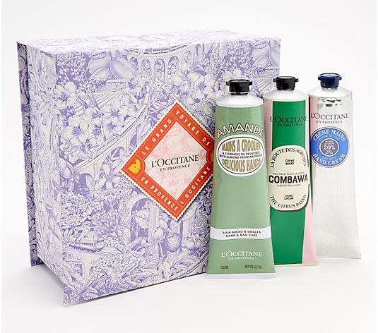 L'Occitane Holiday Edition Jumbo Hand Cream Trio w/ Box - QVC.com