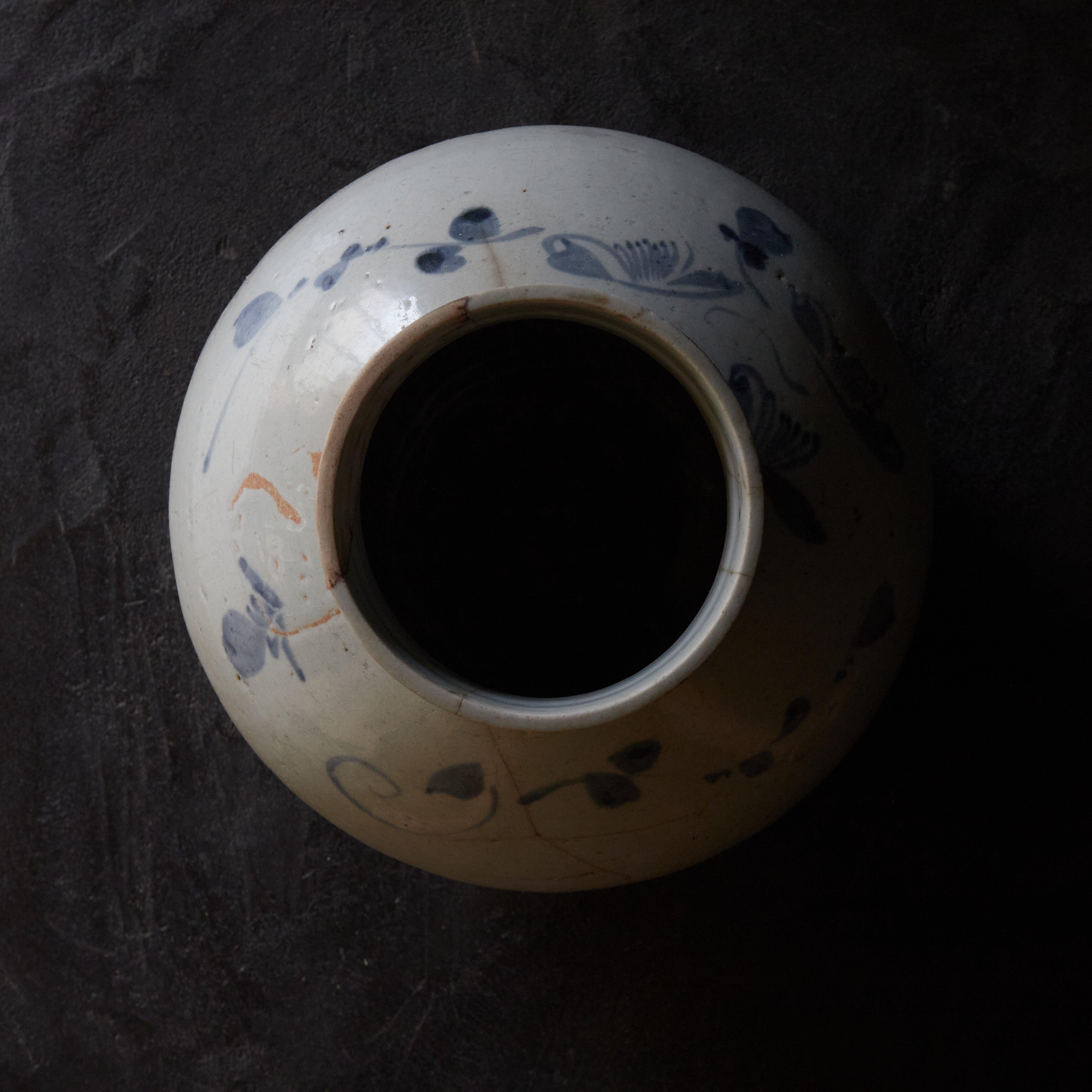 李朝 白磁青花草文壺（1392–1897CE） | 入蘆花（ロカニイル）