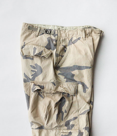 90's U.S.ミリタリーウッドランドカモカーゴパンツ ［Bleach Out