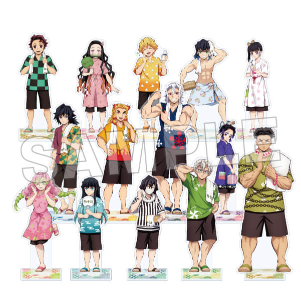 u*f様 極楽湯 鬼滅の刃 桂たちの極楽な休日セットA マフラータオル 全9