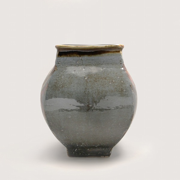 河井 寛次郎 「呉須四方扁壷」 | 京都祇園の古美術、古陶磁、作家もの