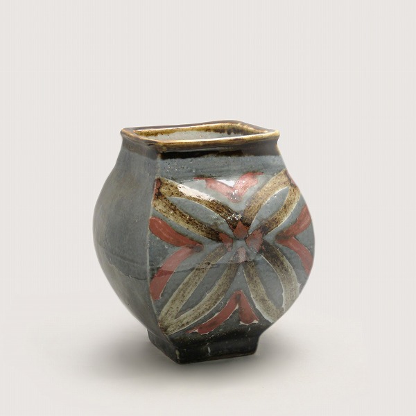 河井 寛次郎 「呉須四方扁壷」 | 京都祇園の古美術、古陶磁、作家もの