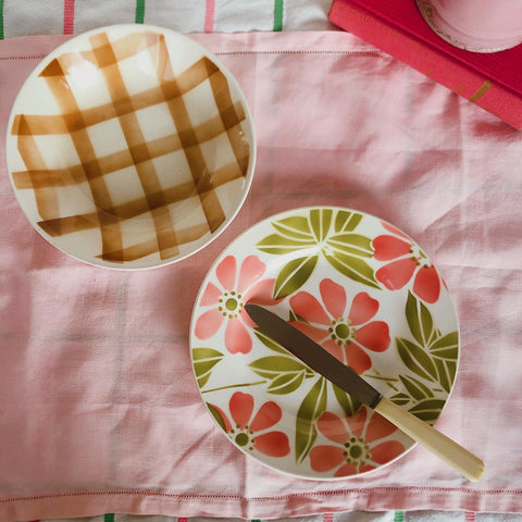 ムーランデルー Moulin des Loups チェック柄 キャロットプレート B