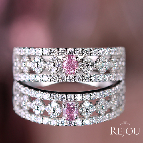 ピンクダイヤモンド 約0.1ct/FVPP/I1 ハートアンドキューピッド