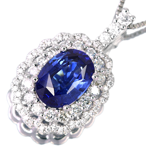 マダガスカル産ロイヤルブルーサファイア 2.6ct ダイヤモンド 0.6ct