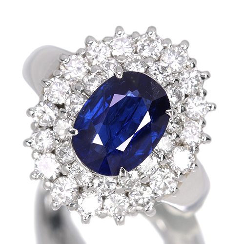 ミャンマー産(ビルマ産)非加熱ブルーサファイア 約2ct ダイヤモンド