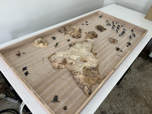 宮古島ホテルへ納品するOceanレジンテーブル！〜綺麗な海と波を高級に