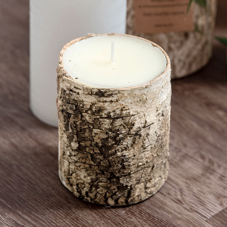 パークピラーキャンドル キャンドル インテリア クリスマス 切り株風