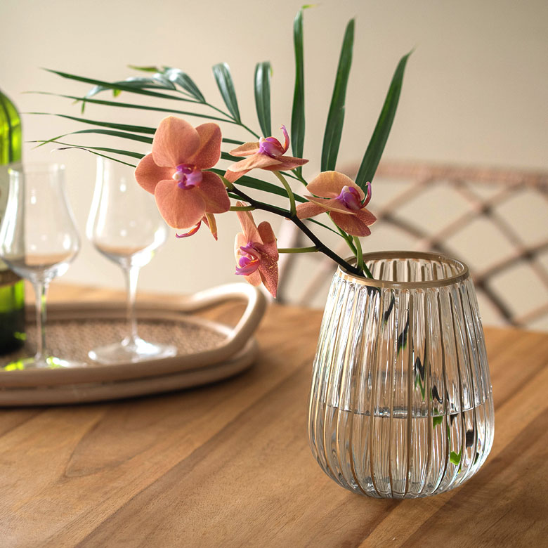 ボヘミアクリスタル500PK 特大花瓶フラワーベース透明クリア