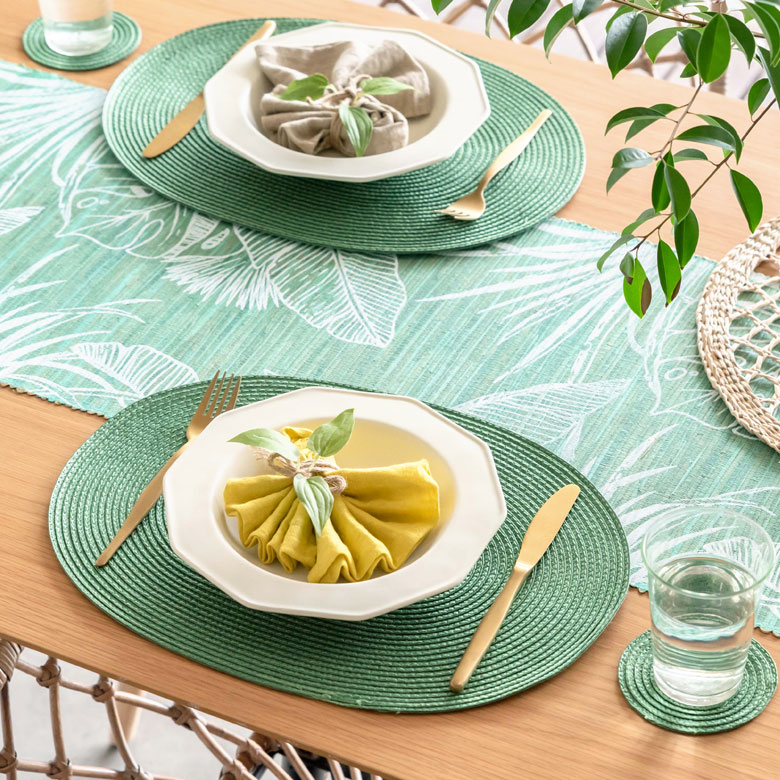 メール便対応】ランチョンマット オーバル 1枚 プレースマット W 40cm