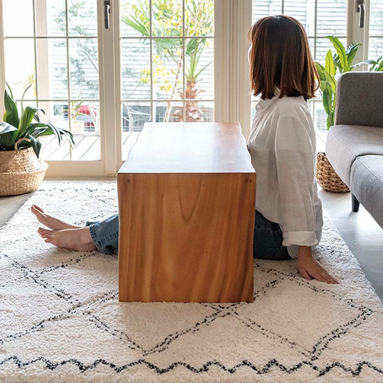 センターテーブル テーブル 木製 W 100 × D 40 × H 41 ナチュラル