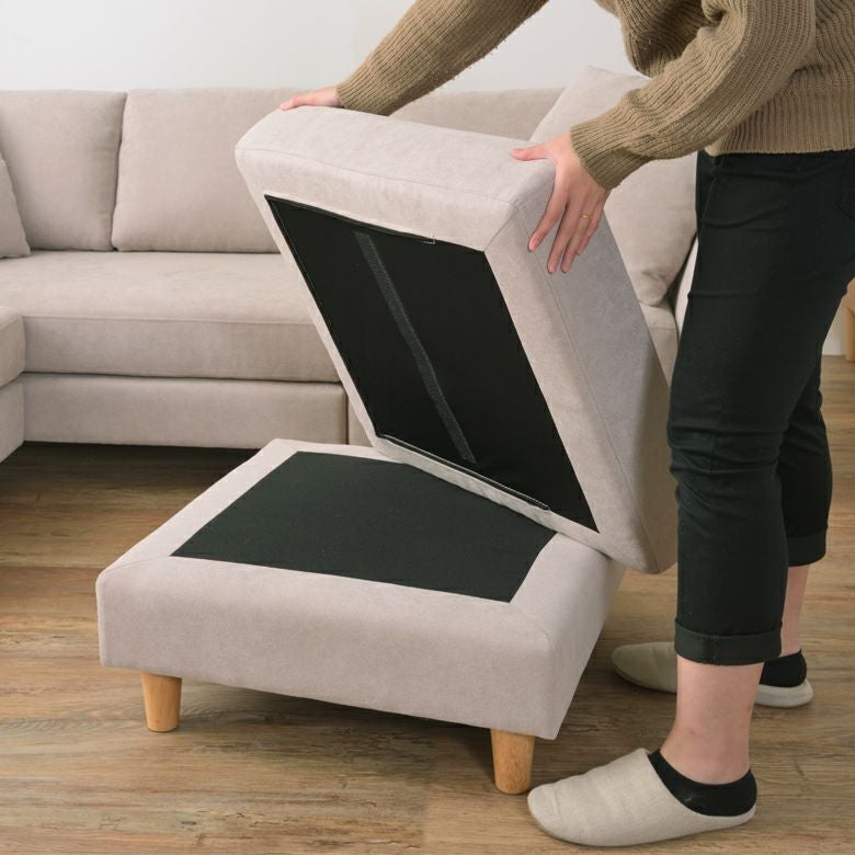 ソファ ソファセット カウチ ポリエステル ベージュ グレー [91491