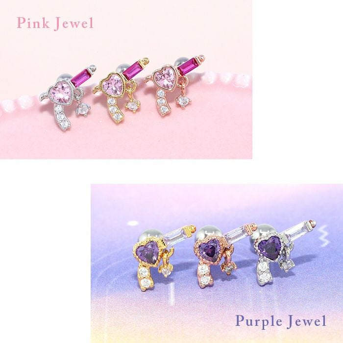 ハートジュエルピストルピアス｜ボディピアス凛【公式】