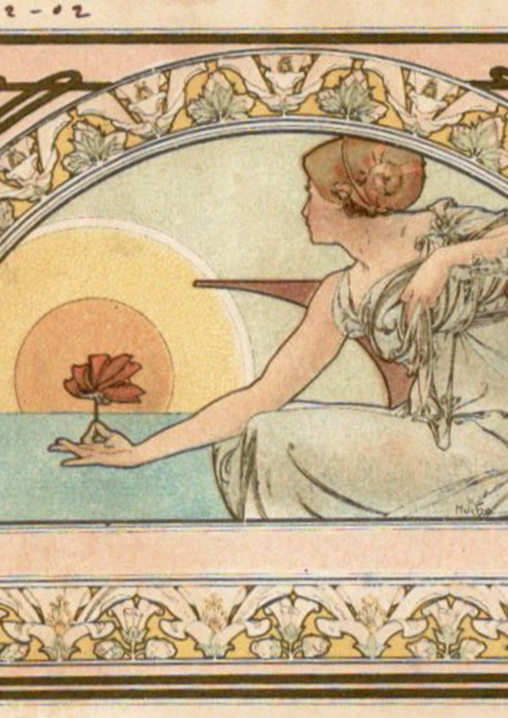 アルフォンス・ミュシャ ≪睡蓮≫ 1902年 ｜絵画・リトグラフ版画