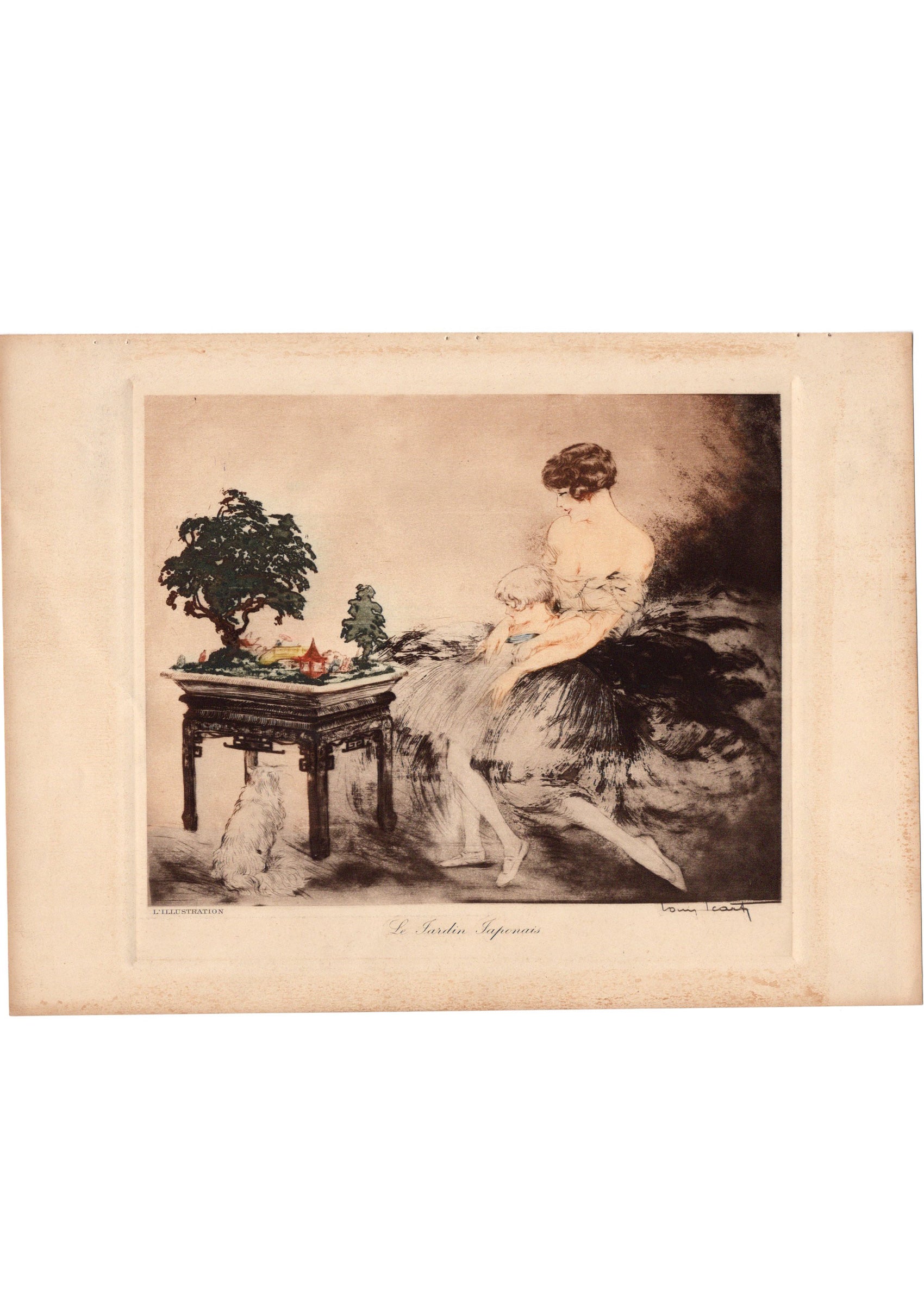 ルイ・イカール ≪日本庭園（Le Jardin Japonais）≫ 1932年 エッチング