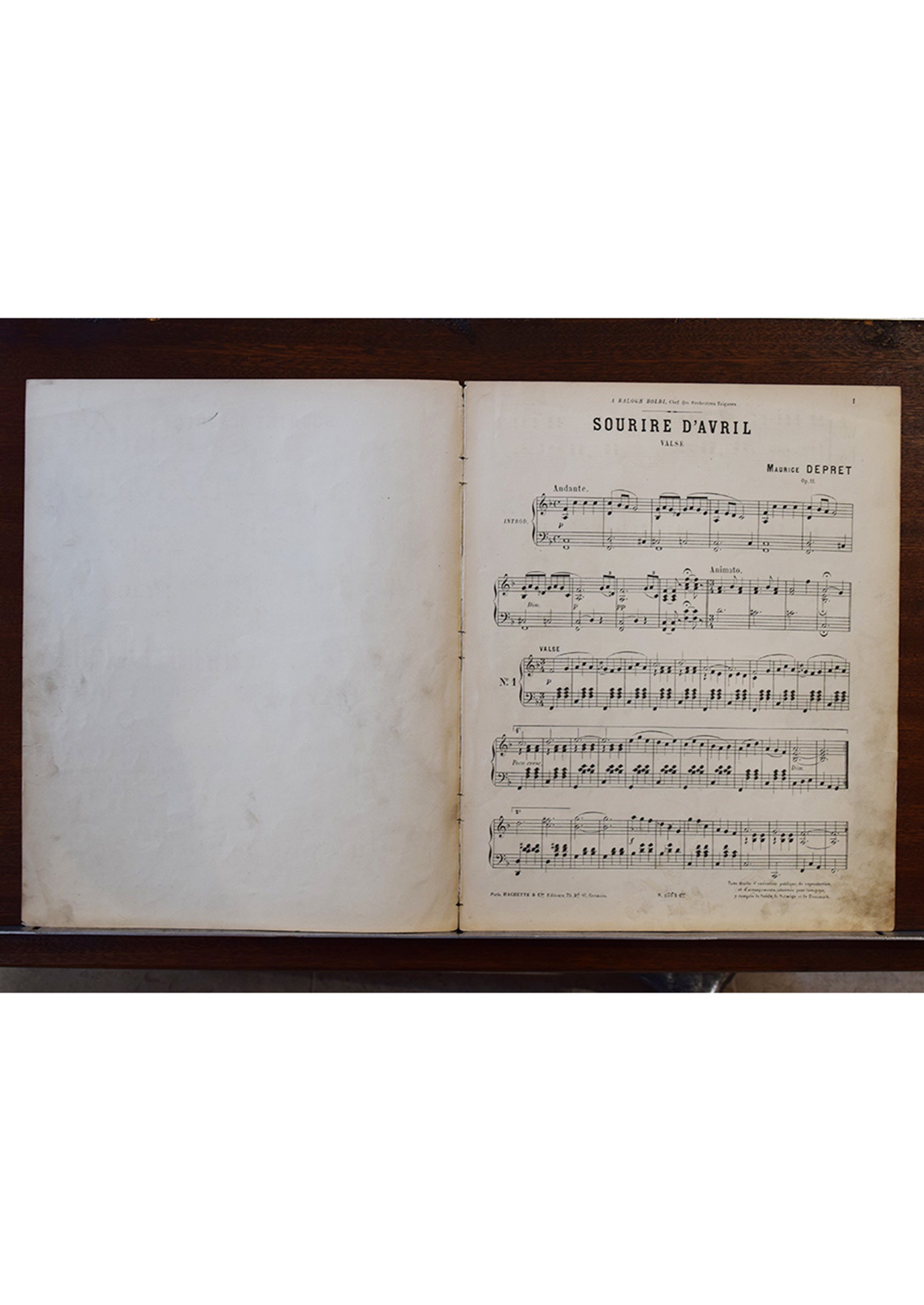 ≪四月の微笑み（Sourire d'Avril）≫ 1898年 ピアノワルツ楽譜