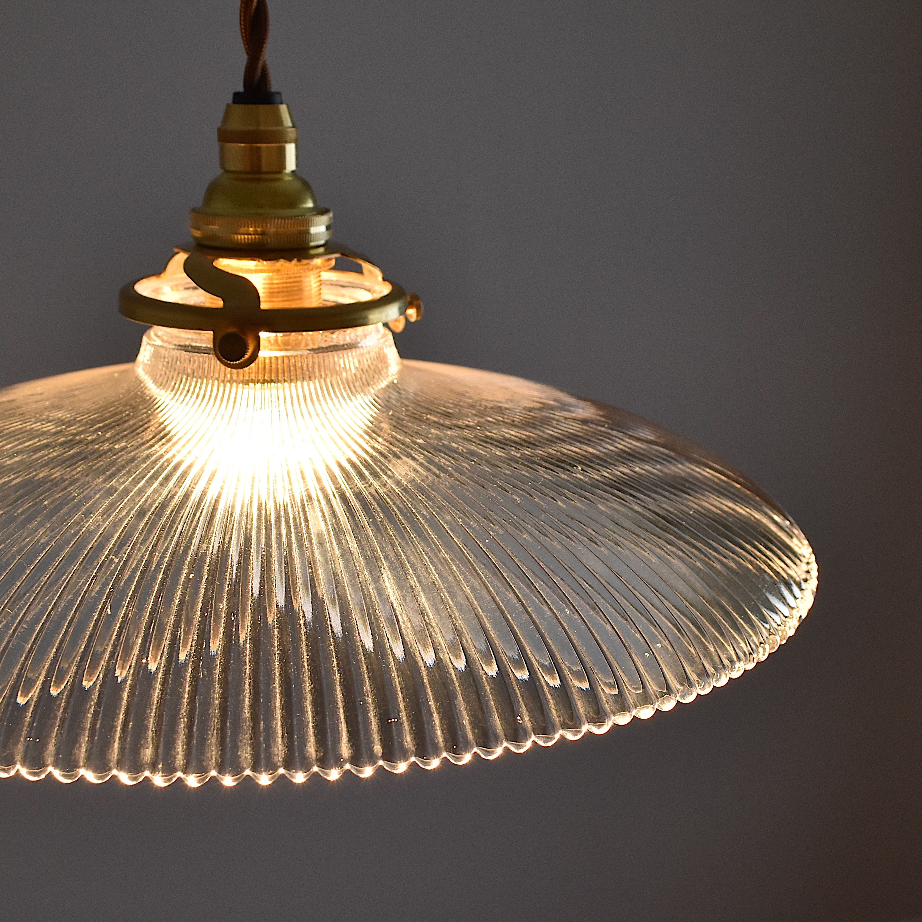 アンティーク ホロフェーン ガラスシェード [VL-002]