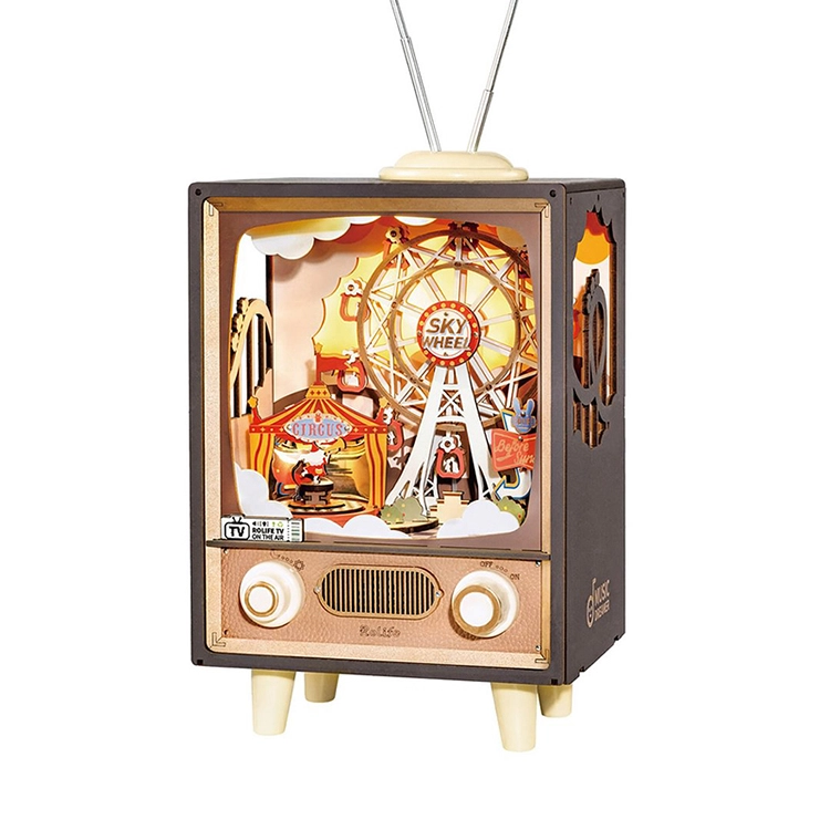 Rolife AMT01 Sunset Carnie Music Box DIY Miniature Dollhouse