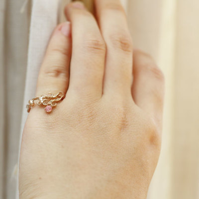 数量限定 ロードクロサイト ピンキーリング クライミングローズ 指輪